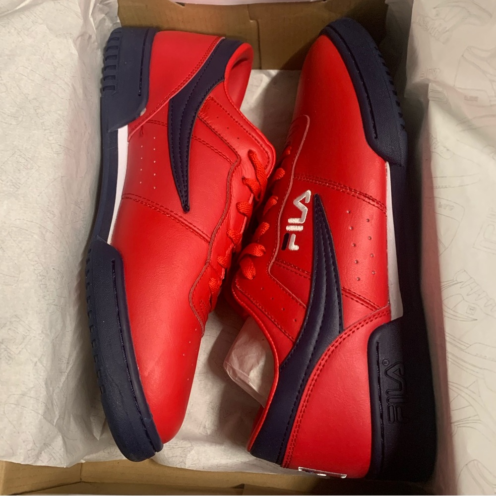 Fila Men's Original Fitness Sneaker 12 RED/NAVY/WHITE